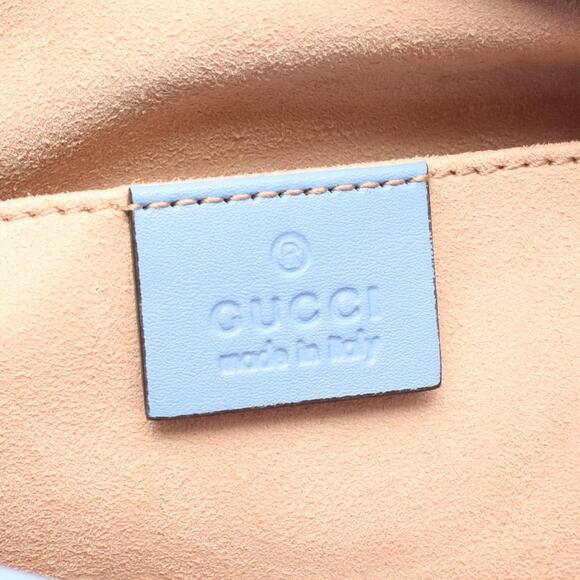 Gucci GG Marmont Shoulder Bag Leather Blue - Picture 4 of 7